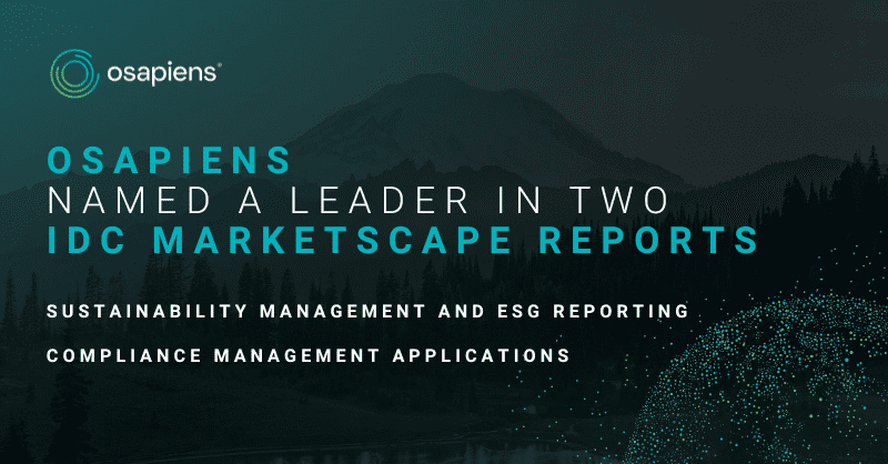 IDC erkent Duitse aanbieder osapiens als koploper in duurzaamheids- en ESG-software