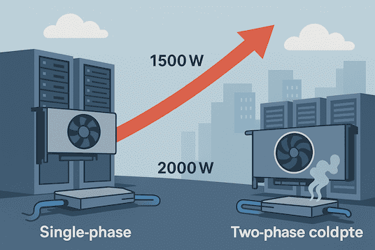 Onderzoek: datacenters naderen omslagpunt –  tweefasige koeling wordt onvermijdelijk